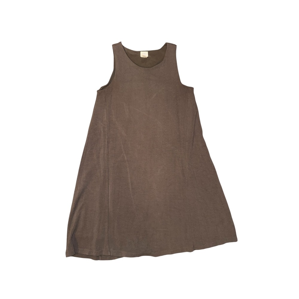 Sigrid Olsen Shift Dress Women Size S Brown Sleeveless Textured A-Line